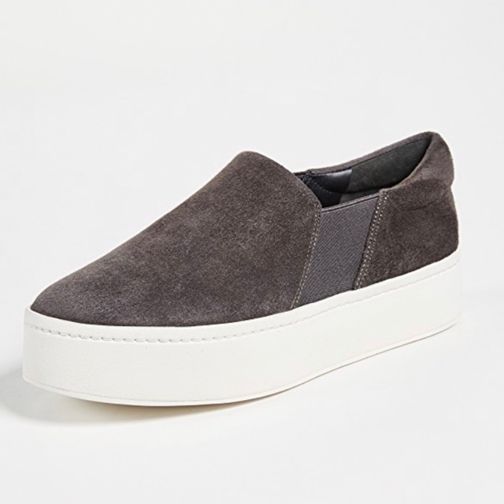 Vince - Warren platform sneakers in steel sz 7